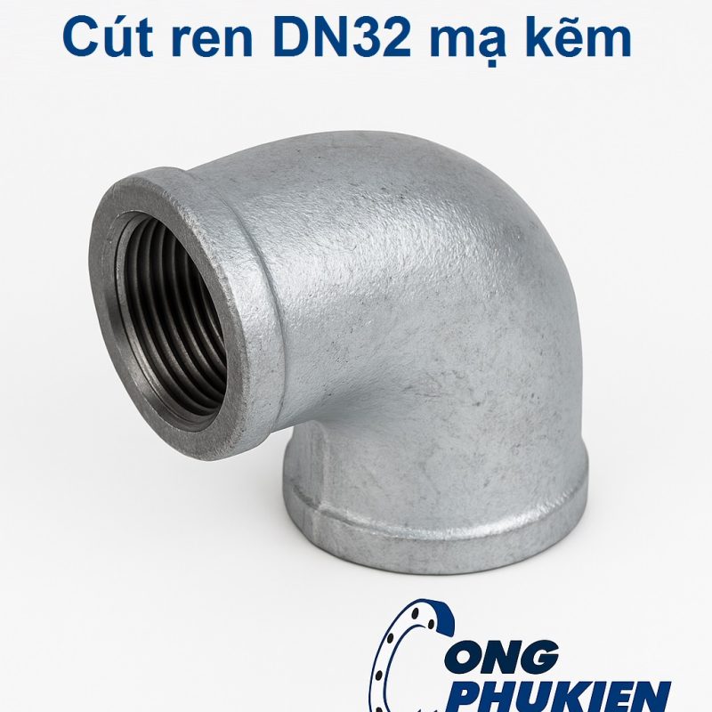 Cút ren DN32 mạ kẽm