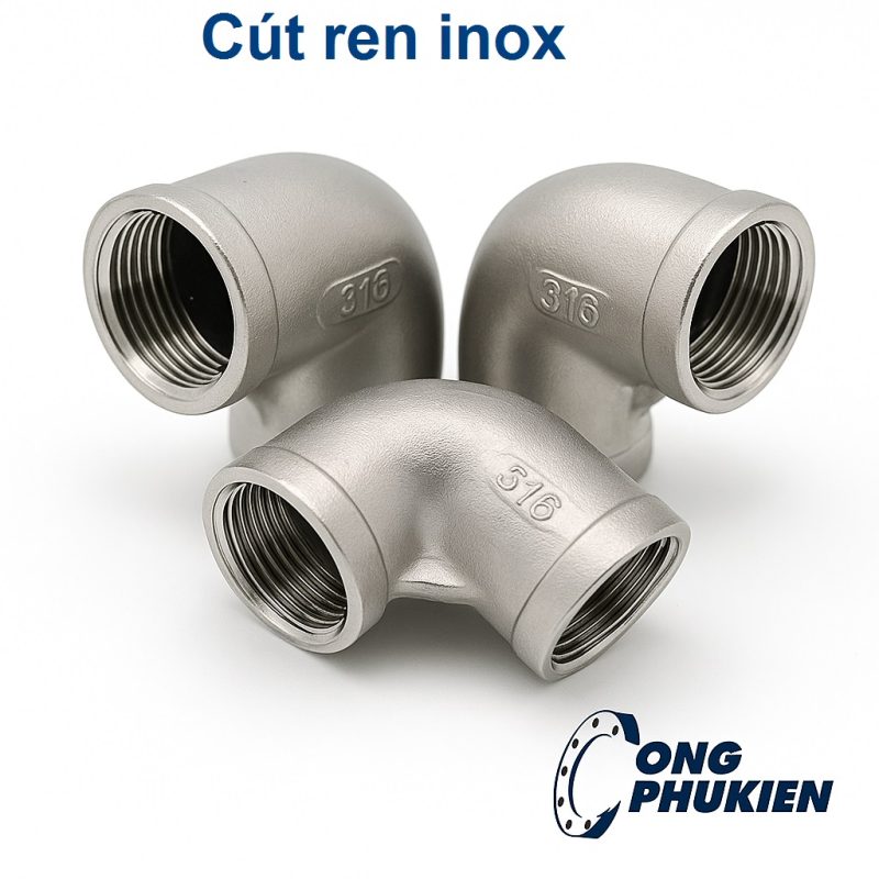 cút ren inox