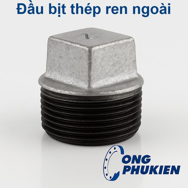 Đầu bịt thép ren ngoài