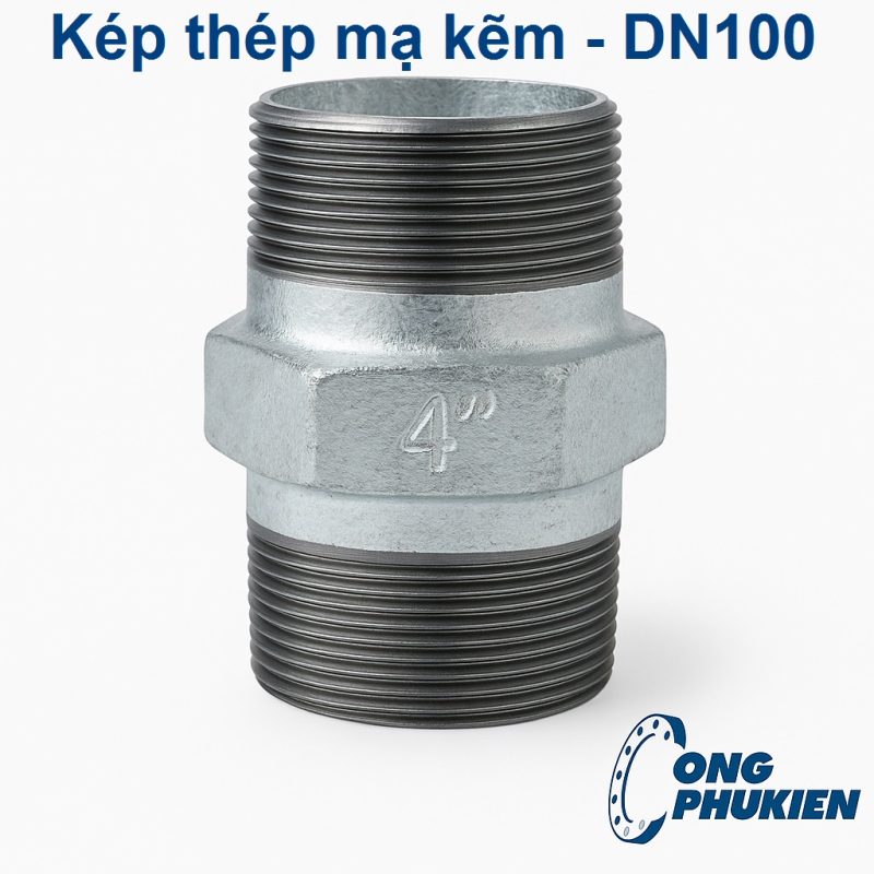 kép thép DN100 mạ kẽm nối ren