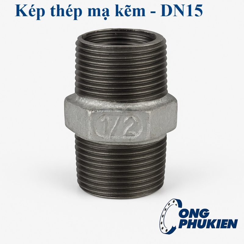 Kép thép DN15 mạ kẽm nối ren