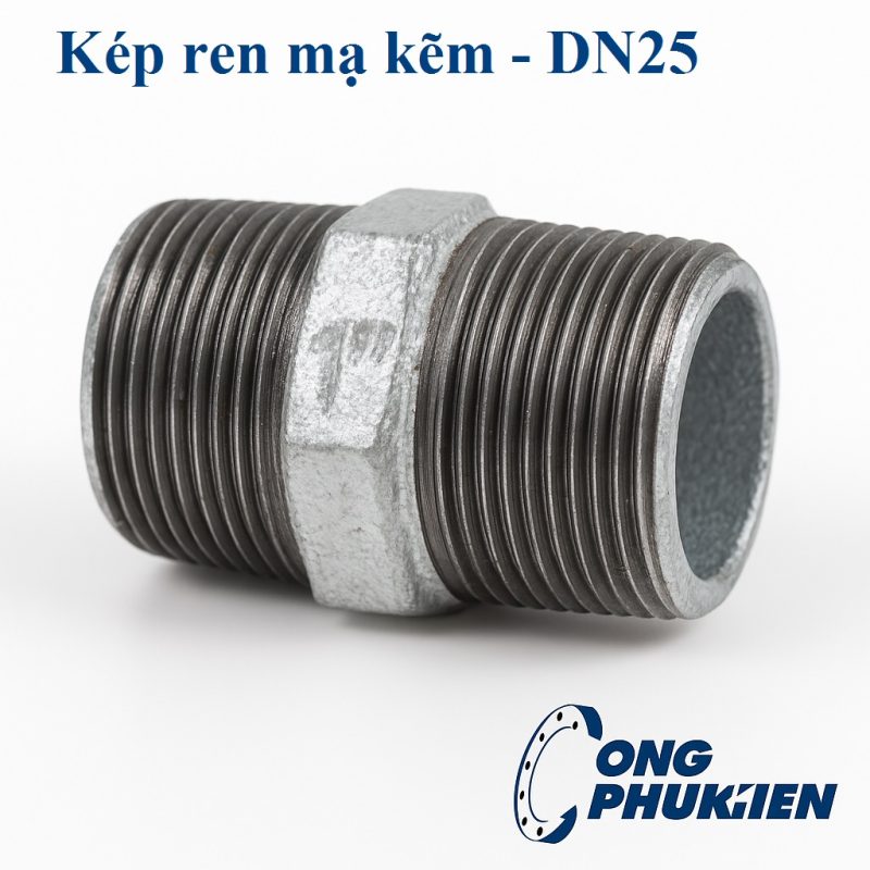 Kép thép DN25 ren mạ kẽm