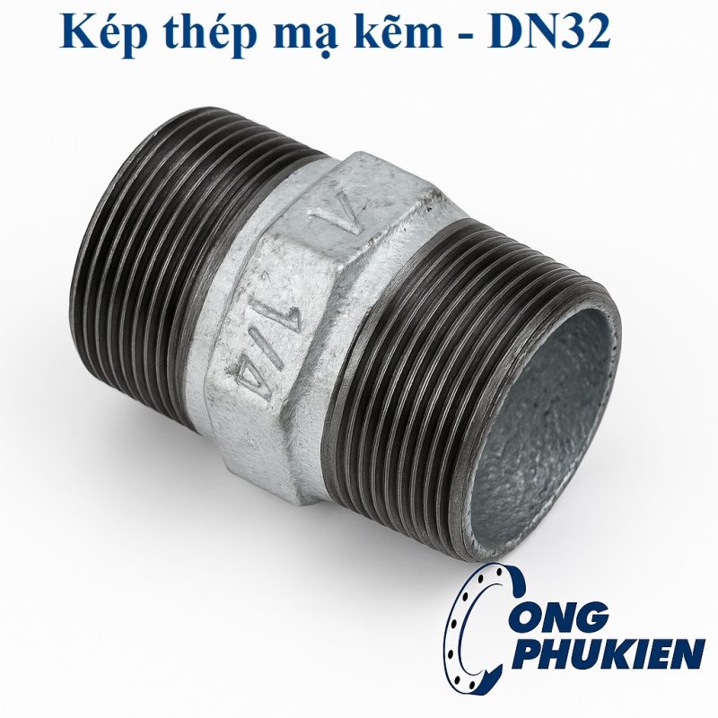 kép thép DN32 ren mạ kẽm