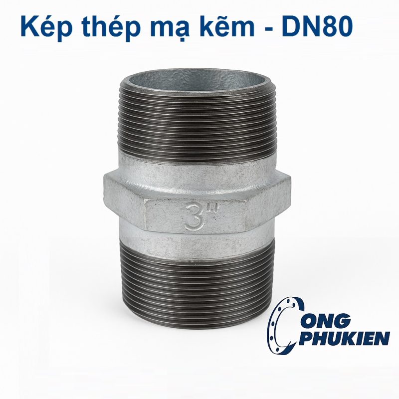 Kép thép DN80 ren mạ kẽm