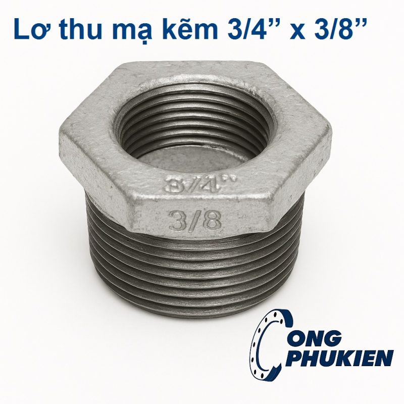 Lơ thu mạ kẽm 3/4” x 3/8”