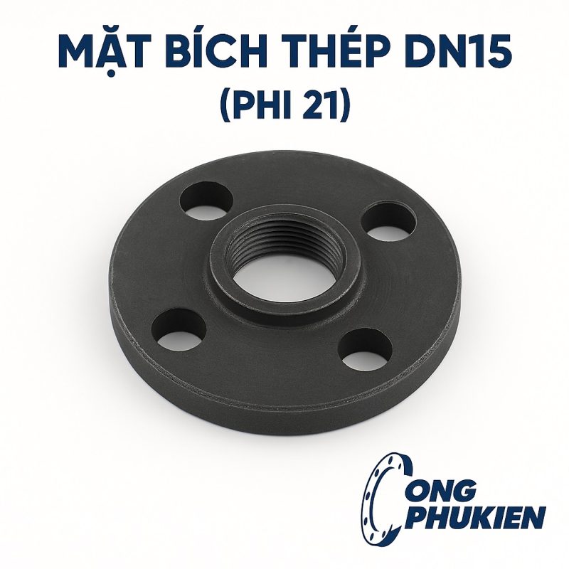 Mặt bích thép DN15 - phi 21