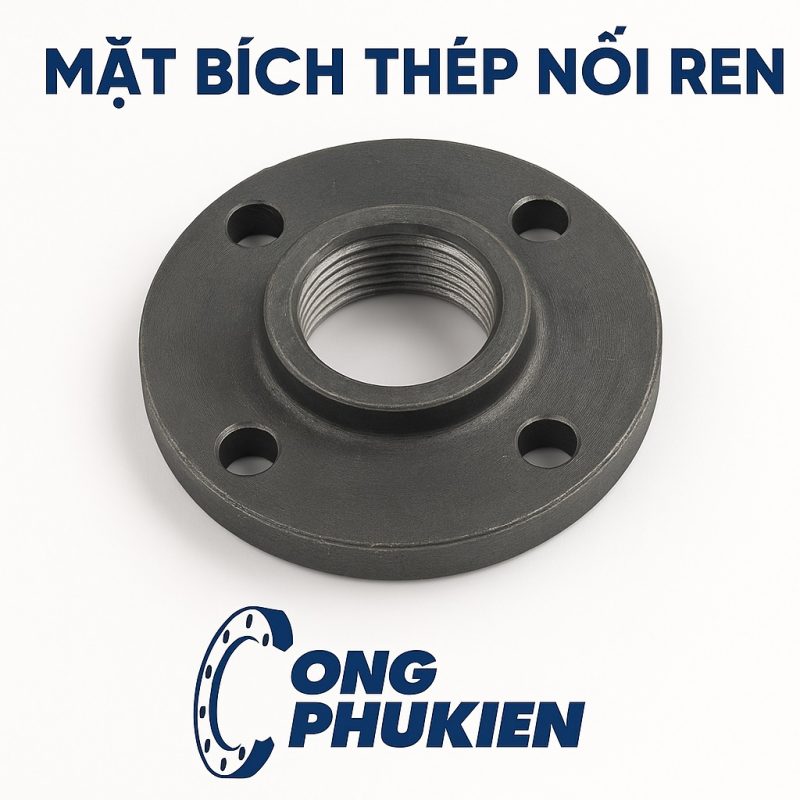 mặt bích thép ren