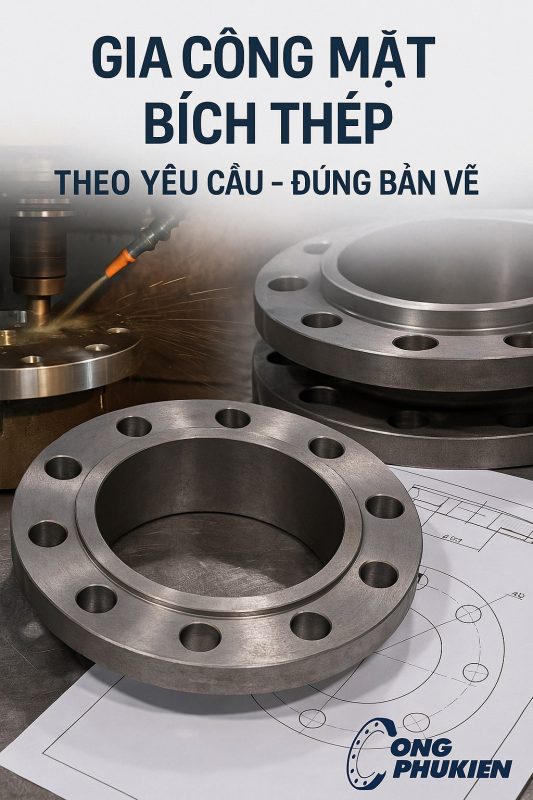 Sản xuất gia công mặt bích thép