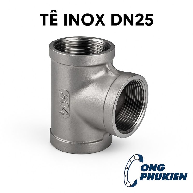 Tê inox DN25