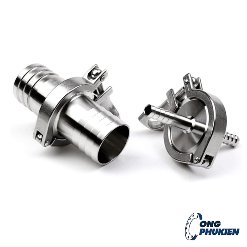 Bộ clamp đuôi chuột inox vi sinh