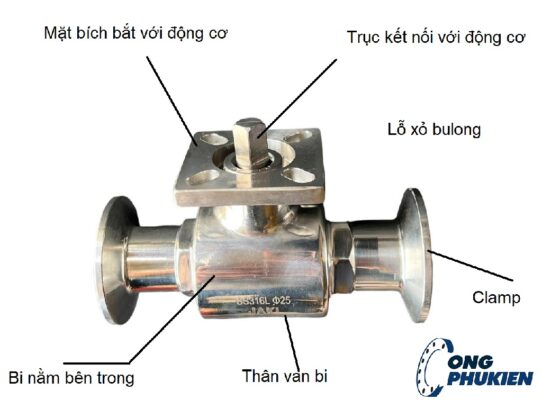 cấu tạo van bi vi sinh