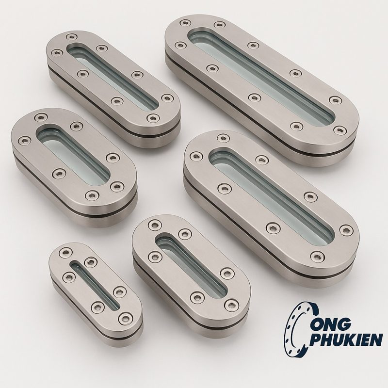 kính elip dài inox vi sinh