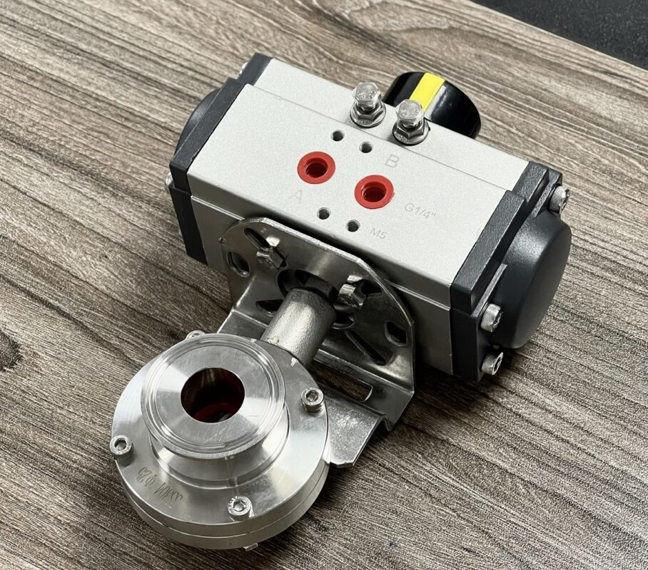 Van bướm vi sinh điều khiển khí nén