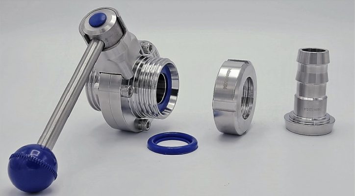 Van bướm vi sinh ren rắc co