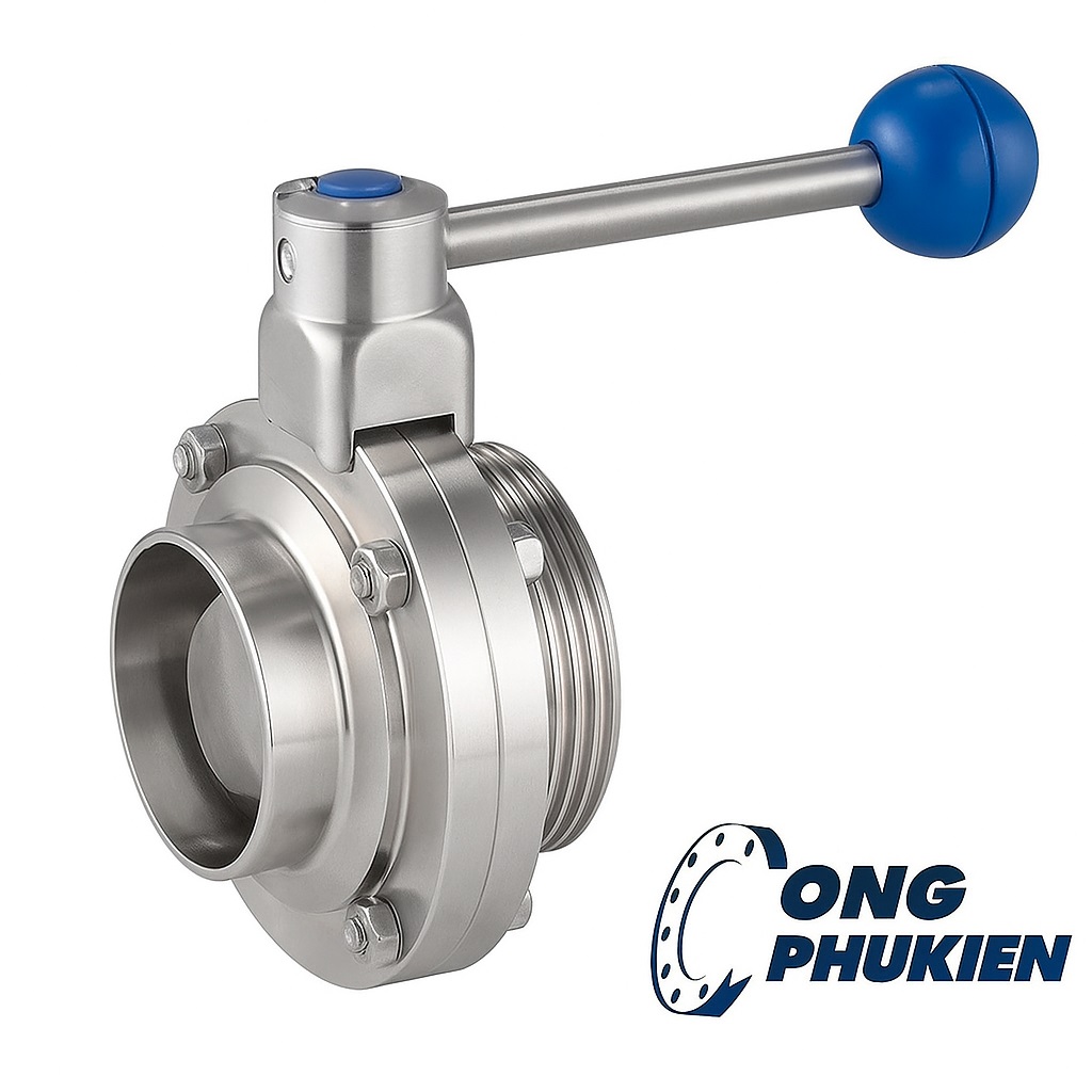 van-buom-vi-sinh-tay-rut-inox-05 Van bướm vi sinh tay rút