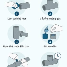 Cách dán keo tê uPVC đúng kỹ thuật – tránh rò rỉ