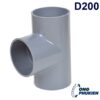 Tê uPVC D200